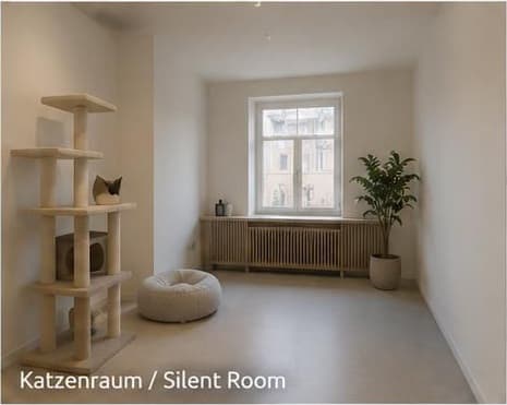 Ruhiger Katzenraum und Silent Room
